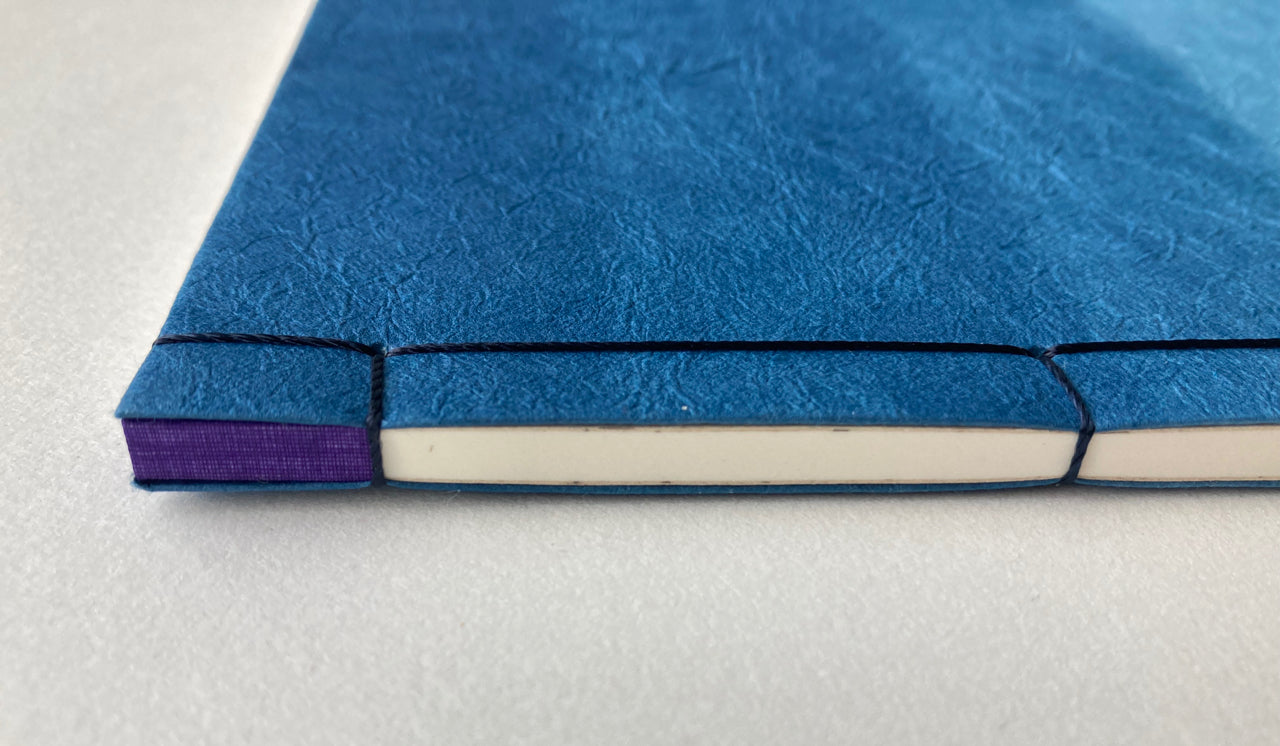 Wacho Danzome Indigo Notebook - Awagami - 18 x 24 cm